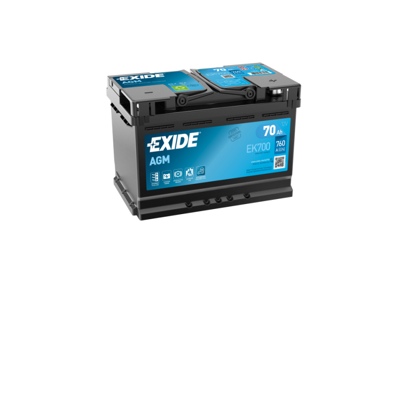 EK700 Batería Exide 12V 70Ah ••ᐅ【DBaterías.com】