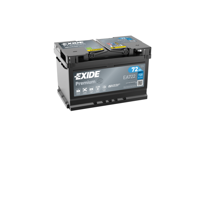 EXIDE Premium EA722 12V 72Ah Blei-Säure Starterbatterie - ACCU-24