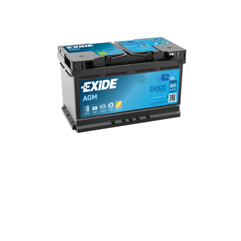 EXIDE Start-Stop AGM EK820 12V 82Ah AGM Starterbatterie - ACCU-24