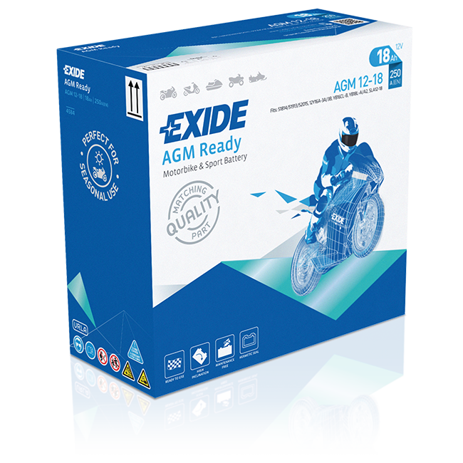 AGM12-14 EXIDE AGM Ready AGM12-14 Batteria 12V 14Ah 210A B0 Batteria AGM  per Motocicletta ▷ AUTODOC prezzo e recensioni