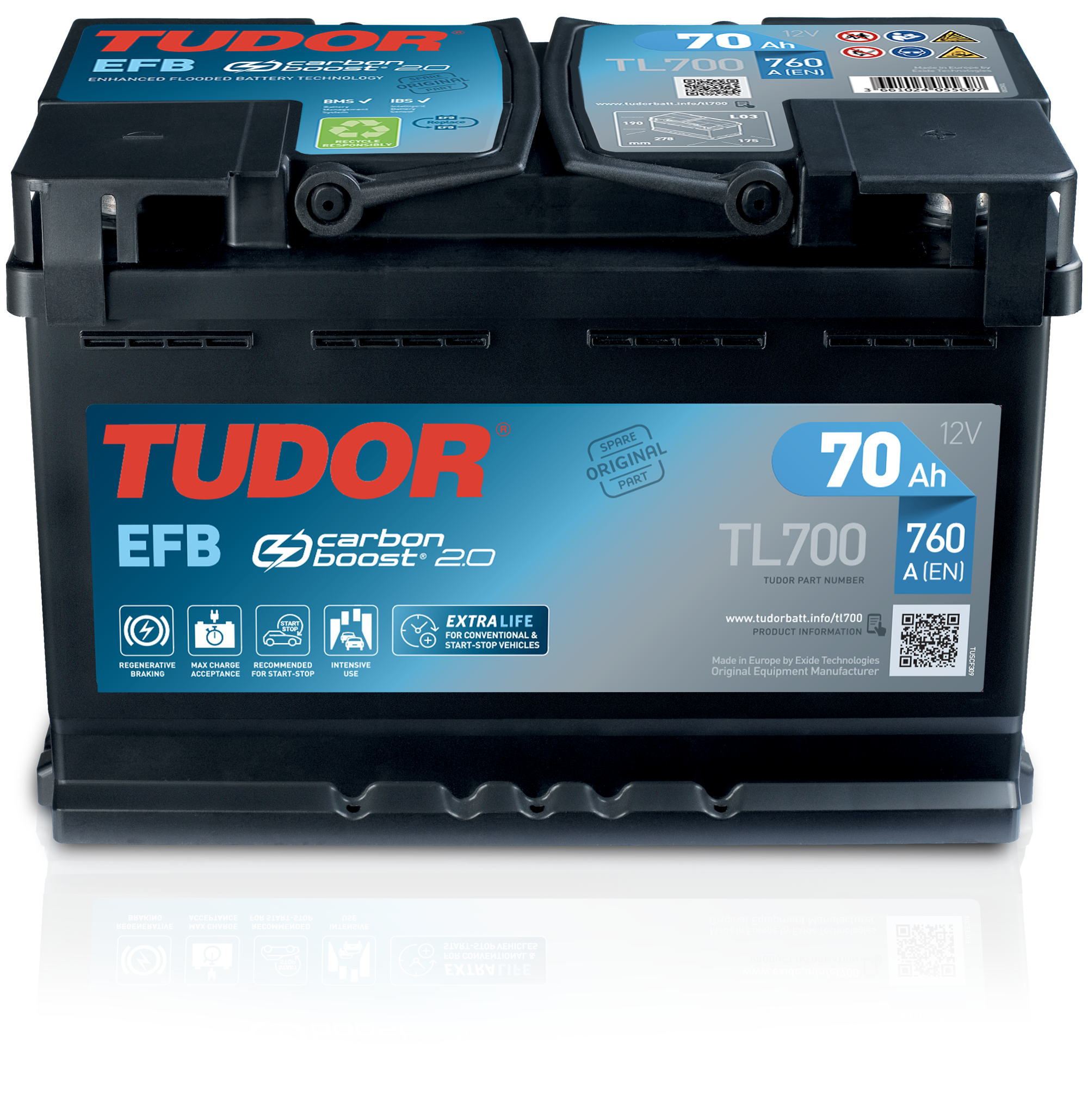Tudor Start-Stop EFB - batteria auto