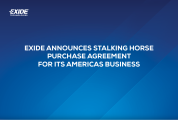 Exide Americas announces stalking horse